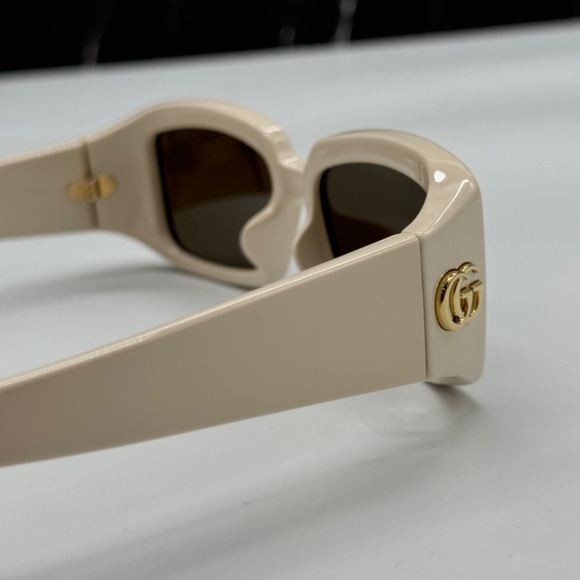 NEW GG1403SK 004 GUCCI BEIGE BROWN SQUARE WOMEN GUCCI SUNGLASSES - Picture 7 of 10
